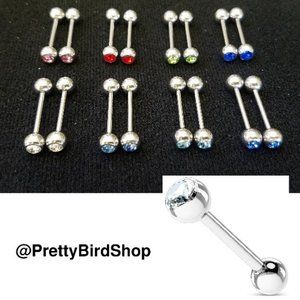 Last set! 16 BARBELL multicolored crystal 12G bundle lot